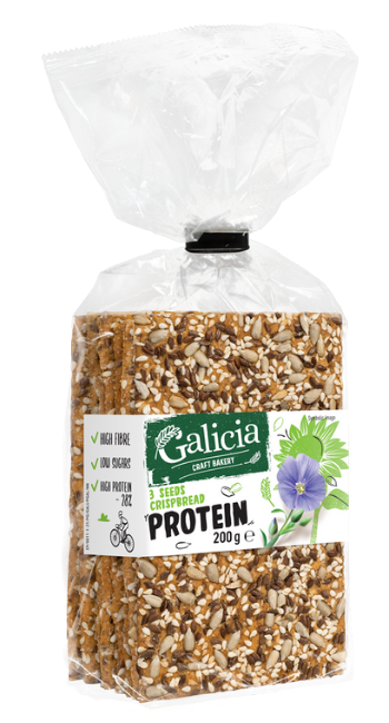 Proteinowe pieczywo chrupkie Galicia 3 ziarna
