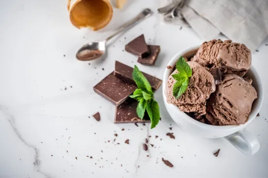 Vegan chocolate ice cream
