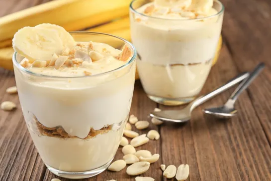 Nuss-Karamell Pudding Dessert