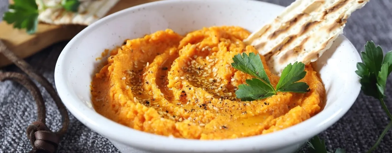 Carrot paste with Pumpkin & Cheese bread