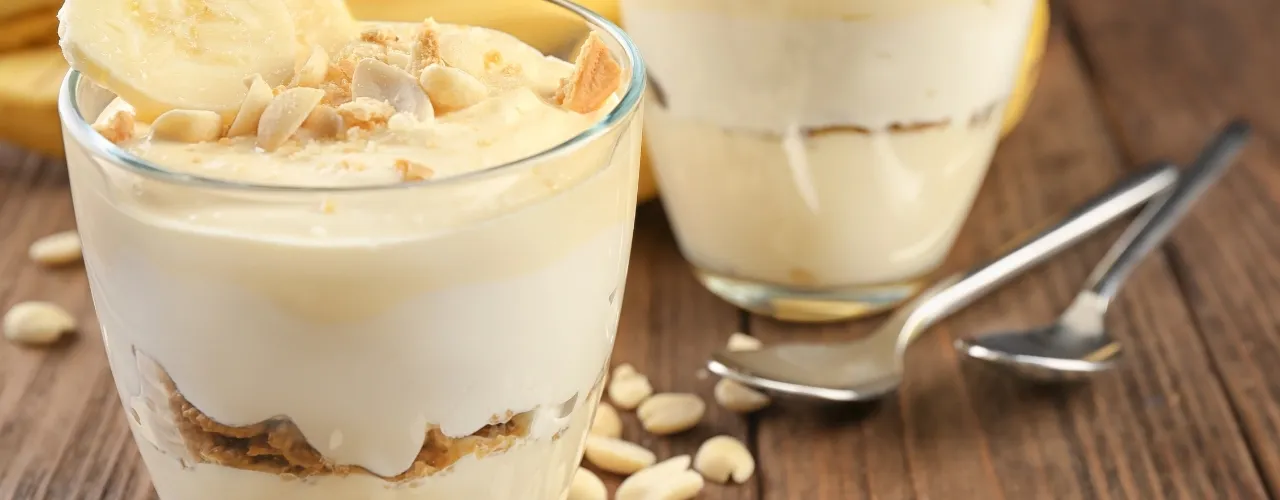 Nuss-Karamell Pudding Dessert