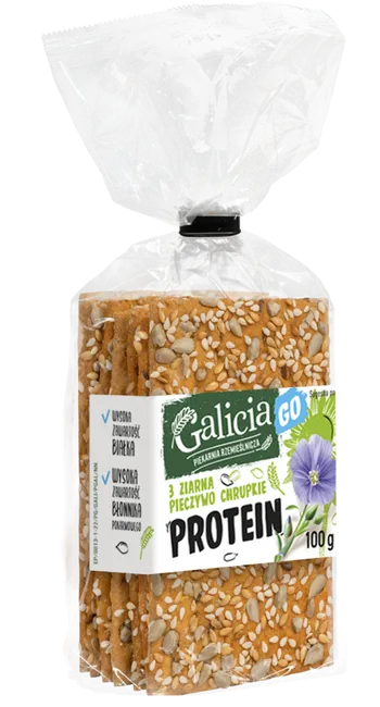 Galicia GO Protein Crispbread 3 Seeds 100 g