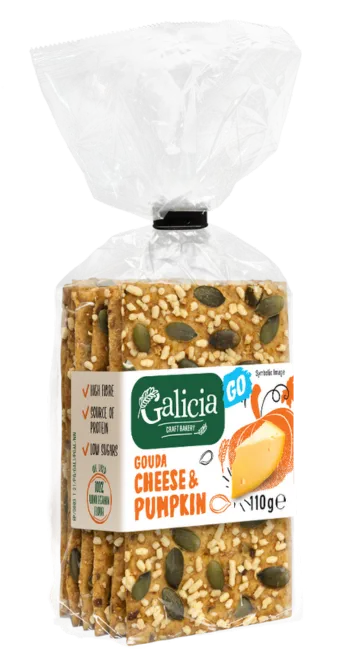 PEŁNOZIARNISTE PIECZYWO CHRUPKIE GO SER GOUDA & DYNIA 110 g