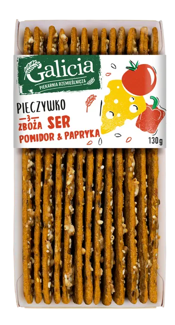 PIECZYWKO 3 ZBOŻA SER, POMIDOR & PAPRYKA 130 g
