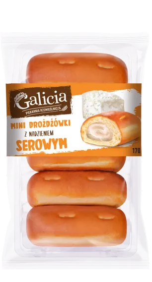 MINI HEFEGEBÄCK MIT SÜSSKÄSEFÜLLUNG 170 g