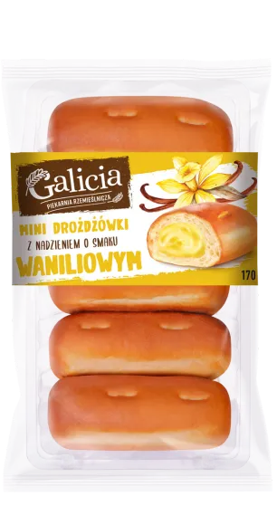 MINI HEFEGEBÄCK MIT VANILLE-FÜLLUNG 170 g