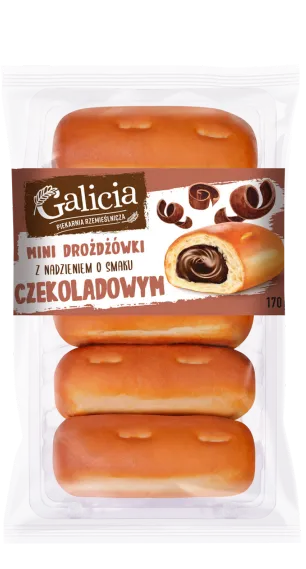 MINI HEFEGEBÄCK MIT SCHOKOLADENFÜLLUNG 170 g