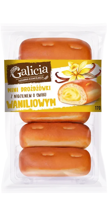 MINI DROŻDŻÓWKI Z NADZIENIEM O SMAKU WANILIOWYM 170 g