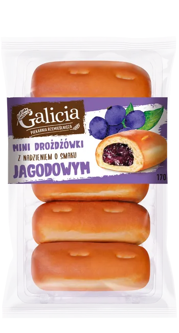 MINI DROŻDŻÓWKI Z NADZIENIEM O SMAKU JAGODOWYM 170 g