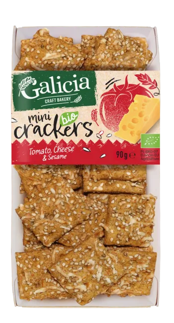 BIO Mini Crackers Cheese, Sesame & Tomato 90 g