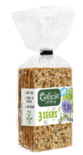 PEŁNOZIARNISTE PIECZYWO CHRUPKIE GO 3 ZIARNA 110 g