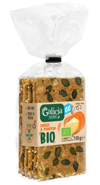 BIO PEŁNOZIARNISTE PIECZYWO CHRUPKIE GO SER & DYNIA 110 g