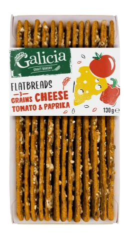 FLATBREADS 3 GRAINS CHEESE, TOMATO & PAPRIKA 130 g