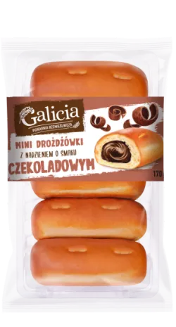 MINI HEFEGEBÄCK MIT SCHOKOLADENFÜLLUNG 170 g