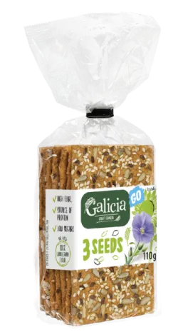 WHOLEGRAIN CRISPBREAD GO 3 SEEDS 110 g
