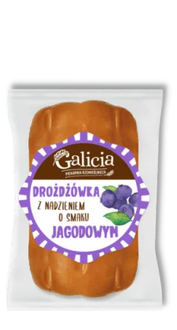 HEFEGEBÄCK MIT HEIDELBEERFÜLLUNG 80 g