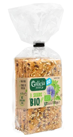 BIO PEŁNOZIARNISTE PIECZYWO CHRUPKIE GO 3 ZIARNA 110 g
