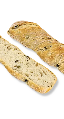 TWISTED HALF BAGUETTE WITH OLIVES 175 g