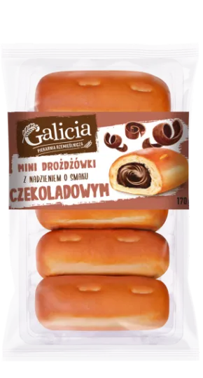 MINI BUNS WITH CHOCOLATE FLAVOR FILLING 170 g