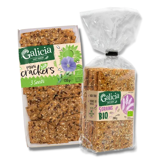 BIO WHOLEGRAIN CRISPBREADS and SNACKS